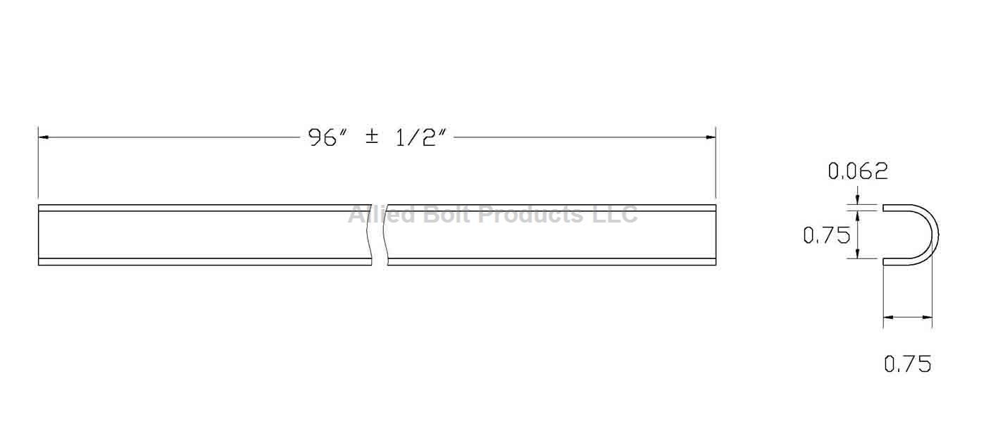3/4" X 8' GROUND WIRE MOLDING BLACK